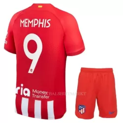 Atlético Madrid Memphis 9 Tenue Kind Thuis 2023/24 Atlético Madrid Memphis 9 Tenue Kind Thuis 2023/24