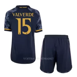 Real Madrid Valverde 15 Tenue Kind Uit 2023/24 Real Madrid Valverde 15 Tenue Kind Uit 2023/24
