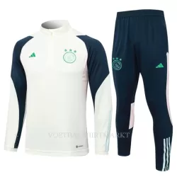 AFC Ajax Trainings Sweatshirt Pak 2023/24 Kwartrits Witte AFC Ajax Trainings Sweatshirt Pak 2023/24 Kwartrits Witte