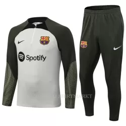 FC Barcelona Trainings Sweatshirt Pak 2023/24 Kwartrits Grijze FC Barcelona Trainings Sweatshirt Pak 2023/24 Kwartrits Grijze