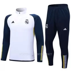 Real Madrid Trainings Sweatshirt Pak 2023/24 Kwartrits Witte Real Madrid Trainings Sweatshirt Pak 2023/24 Kwartrits Witte