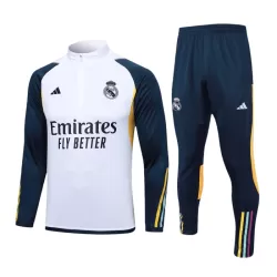 Real Madrid Trainingssweaterset Heren 2023/24 Kwartrits Witte Real Madrid Trainingssweaterset Heren 2023/24 Kwartrits Witte