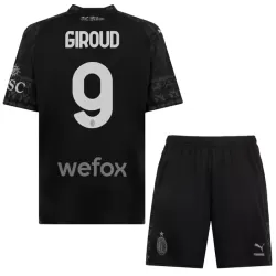 AC Milan Olivier Giroud 9 Tenue Kind Vierde 2023/24 Zwarte AC Milan Olivier Giroud 9 Tenue Kind Vierde 2023/24 Zwarte