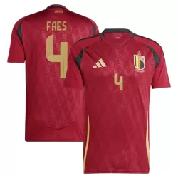 België Faes 4 Shirt Heren Thuis EK 2024 België Faes 4 Shirt Heren Thuis EK 2024