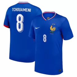 Frankrijk Tchouaméni 8 Shirt Heren Thuis EK 2024 Frankrijk Tchouaméni 8 Shirt Heren Thuis EK 2024