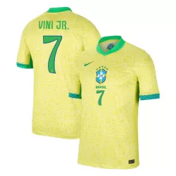 Brazilië Vini JR 7 Shirt Heren Thuis 2024 Brazilië Vini JR 7 Shirt Heren Thuis 2024