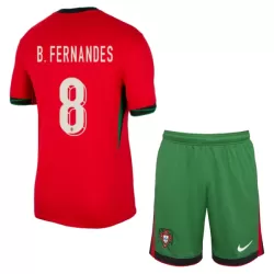 Portugal Bruno Fernandes 8 Tenue Kind Thuis EK 2024 Portugal Bruno Fernandes 8 Tenue Kind Thuis EK 2024