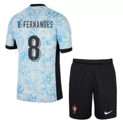 Portugal Bruno Fernandes 8 Tenue Kind Uit EK 2024 Portugal Bruno Fernandes 8 Tenue Kind Uit EK 2024