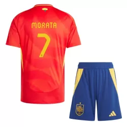 Spanje Alvaro Morata 7 Tenue Kind Thuis EK 2024 Spanje Alvaro Morata 7 Tenue Kind Thuis EK 2024