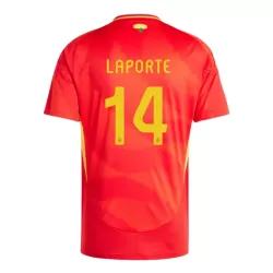 Spanje Aymeric Laporte 14 Shirt Heren Thuis EK 2024 Spanje Aymeric Laporte 14 Shirt Heren Thuis EK 2024