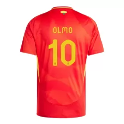 Spanje Dani Olmo 10 Shirt Heren Thuis EK 2024 Spanje Dani Olmo 10 Shirt Heren Thuis EK 2024