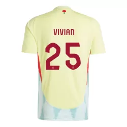 Spanje Dani Vivian 25 Shirt Heren Uit EK 2024 Spanje Dani Vivian 25 Shirt Heren Uit EK 2024