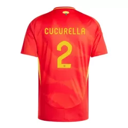 Spanje Marc Cucurella 2 Shirt Heren Thuis EK 2024 Spanje Marc Cucurella 2 Shirt Heren Thuis EK 2024