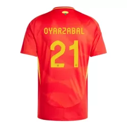 Spanje Mikel Oyarzabal 21 Shirt Heren Thuis EK 2024 Spanje Mikel Oyarzabal 21 Shirt Heren Thuis EK 2024