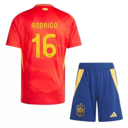 Spanje Rodrigo 16 Tenue Kind Thuis EK 2024 Spanje Rodrigo 16 Tenue Kind Thuis EK 2024
