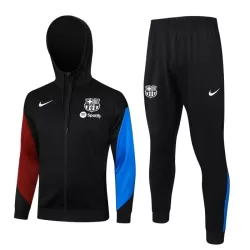 Barcelona Trainingsjacks met Capuchon Kind 2024/25 Zwarte Barcelona Trainingsjacks met Capuchon Kind 2024/25 Zwarte