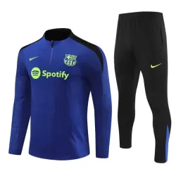 Barcelona Trainingssweaterset Heren 2024/25 Kwartrits Blauwe Barcelona Trainingssweaterset Heren 2024/25 Kwartrits Blauwe