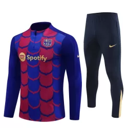 Barcelona Trainingssweaterset Heren 2024/25 Kwartrits Blauwe Barcelona Trainingssweaterset Heren 2024/25 Kwartrits Blauwe
