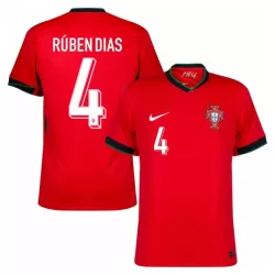 Portugal Rúben Dias 4 Shirt Heren Thuis EK 2024 Portugal Rúben Dias 4 Shirt Heren Thuis EK 2024