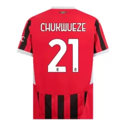 AC Milan Chukwueze 21 Shirt Heren Thuis 2024/25 AC Milan Chukwueze 21 Shirt Heren Thuis 2024/25