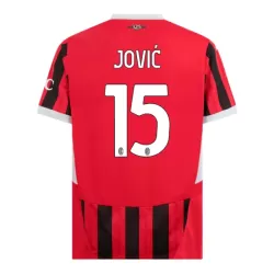 AC Milan Jovic 15 Shirt Heren Thuis 2024/25 AC Milan Jovic 15 Shirt Heren Thuis 2024/25