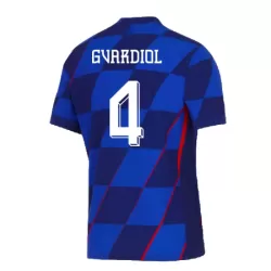 Kroatië Gvardiol 4 Shirt Heren Uit EK 2024 Kroatië Gvardiol 4 Shirt Heren Uit EK 2024