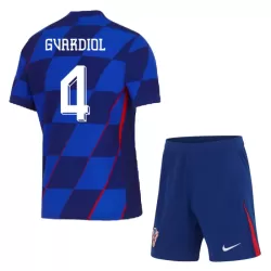 Kroatië Gvardiol 4 Tenue Kind Uit EK 2024 Kroatië Gvardiol 4 Tenue Kind Uit EK 2024
