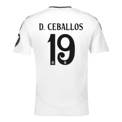 Real Madrid D. Ceballos 19 Shirt Heren Thuis 2024/25 Real Madrid D. Ceballos 19 Shirt Heren Thuis 2024/25