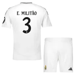 Real Madrid E. Militao 3 Tenue Kind Thuis 2024/25 Real Madrid E. Militao 3 Tenue Kind Thuis 2024/25