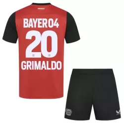 Bayer Leverkusen Alejandro Grimaldo 20 Tenue Kind Thuis 2024/25 Bayer Leverkusen Alejandro Grimaldo 20 Tenue Kind Thuis 2024/25