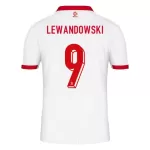 Polen Lewandowski 9 Shirt Heren Thuis EK 2024