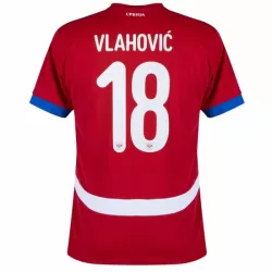 Servië Vlahovic 18 Shirt Heren Thuis EK 2024 Servië Vlahovic 18 Shirt Heren Thuis EK 2024