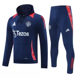 Manchester United Hoodie Trainingssweaterset Heren 2024/25 Grijze