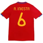 Spanje A. Iniesta 6 2010 Shirt Heren Thuis Retro