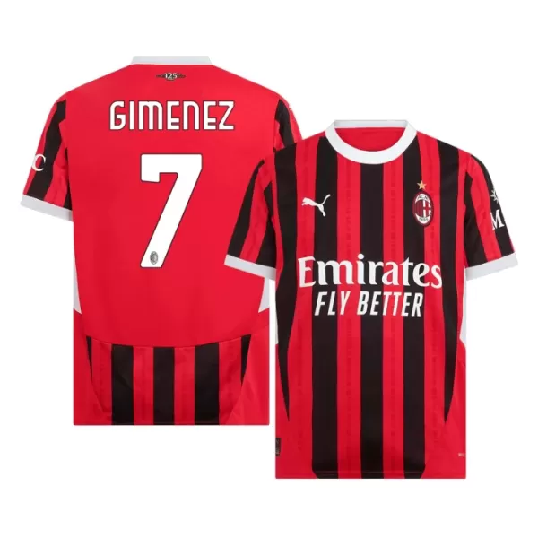 AC Milan Gimenez 7 Shirt Heren Thuis 2024/25 AC Milan Gimenez 7 Shirt Heren Thuis 2024/25
