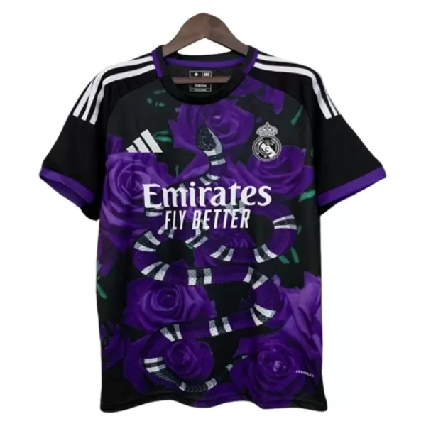 Real Madrid x Rose Shirt Heren 2024/25 Purper - Speciaal Real Madrid x Rose Shirt Heren 2024/25 Purper - Speciaal