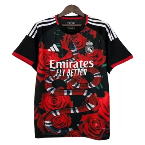 Real Madrid x Rose Shirt Heren 2024/25 Rode - Speciaal Real Madrid x Rose Shirt Heren 2024/25 Rode - Speciaal