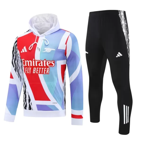 Arsenal Hoodie Trainingssweaterset Heren 2024/25 Witte Arsenal Hoodie Trainingssweaterset Heren 2024/25 Witte