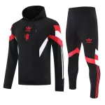 Manchester United Hoodie Trainingssweaterset Heren 2024/25 Zwarte