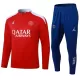 Paris Saint-Germain Trainingssweaterset Heren 2024/25 Kwartrits Rode Paris Saint-Germain Trainingssweaterset Heren 2024/25 Kwartrits Rode