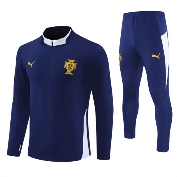 Portugal Trainingssweaterset Heren 2024/25 Kwartrits Grijze Portugal Trainingssweaterset Heren 2024/25 Kwartrits Grijze