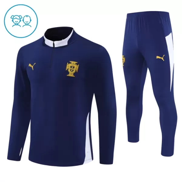 Portugal Trainingssweaterset Kind 2024/25 Kwartrits Grijze Portugal Trainingssweaterset Kind 2024/25 Kwartrits Grijze