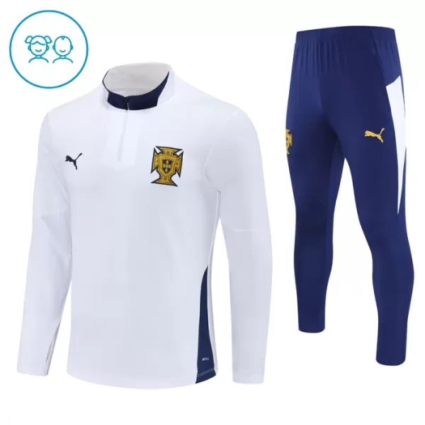 Portugal Trainingssweaterset Kind 2024/25 Kwartrits Witte Portugal Trainingssweaterset Kind 2024/25 Kwartrits Witte