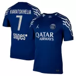 Paris Saint-Germain Kvaratskhelia 7 Shirt Heren Vierde 2024/25