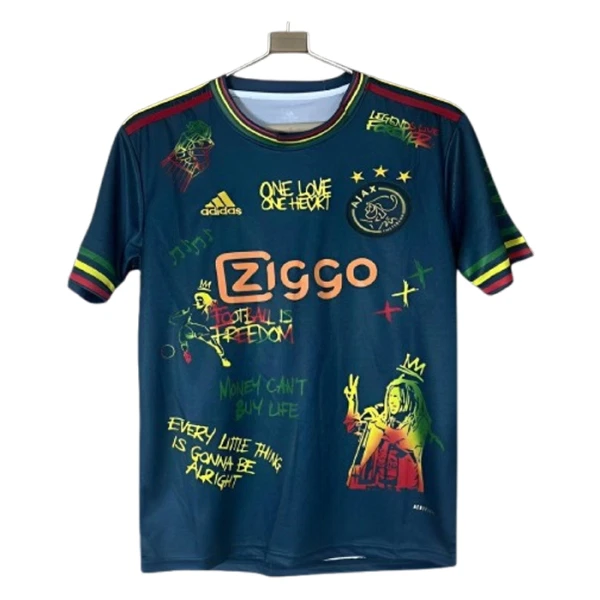 AFC Ajax x Bob Marley Shirt Heren 2024/25 Grijze AFC Ajax x Bob Marley Shirt Heren 2024/25 Grijze