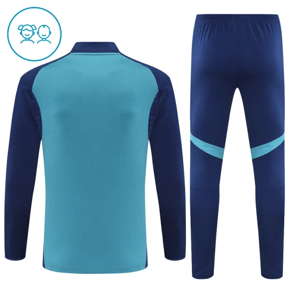 Arsenal Trainingssweaterset Kind 2025/26 Kwartrits Blauwe