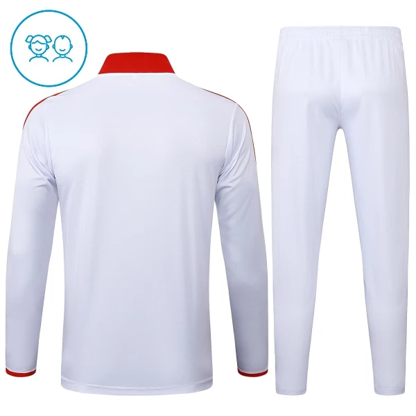 FC Bayern München Trainingssweaterset Kind 2024/25 Kwartrits Witte