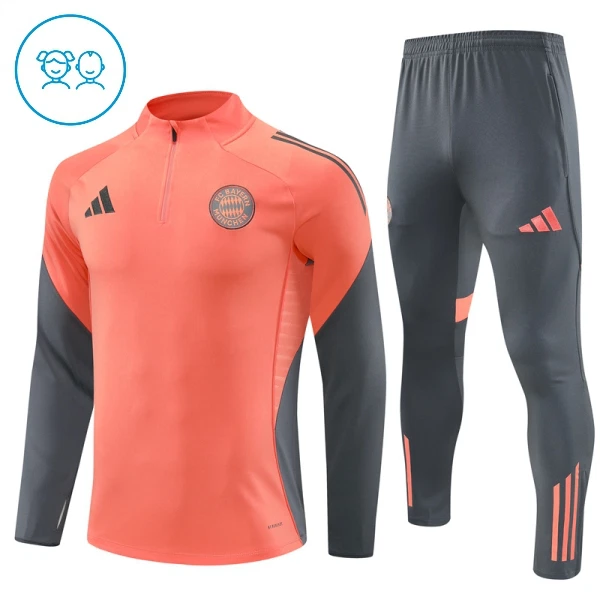 FC Bayern München Trainingssweaterset Kind 2025/26 Kwartrits Oranje FC Bayern München Trainingssweaterset Kind 2025/26 Kwartrits Oranje
