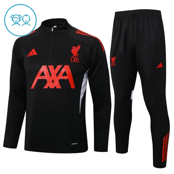 Liverpool Trainingssweaterset Kind 2024/25 Kwartrits Zwarte Liverpool Trainingssweaterset Kind 2024/25 Kwartrits Zwarte