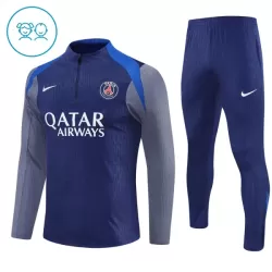 Paris Saint-Germain Trainingssweaterset Kind 2025/26 Kwartrits Grijze Paris Saint-Germain Trainingssweaterset Kind 2025/26 Kwartrits Grijze